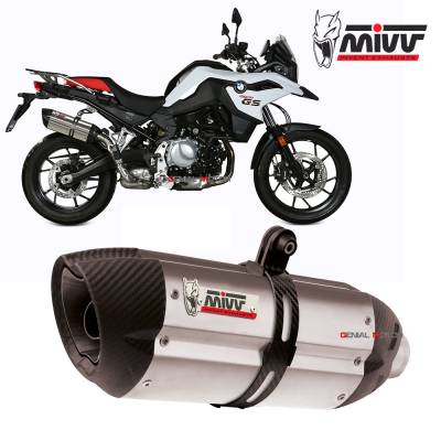 B.033.L7 Mivv Approved Exhaust Muffler Suono Steel for BMW F 750 GS 2018 > 2023