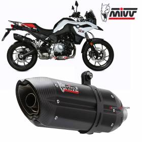 Mivv Approved Exhaust Muffler Suono Black Steel Black for BMW F 750 GS 2018 > 2023