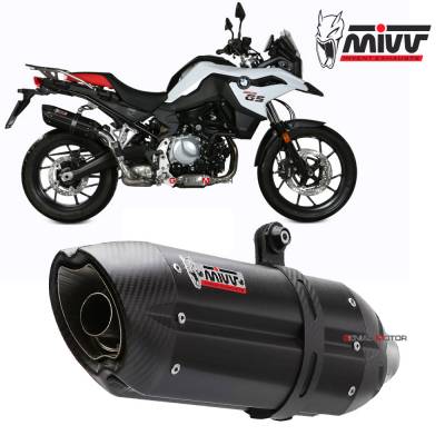 B.033.L9 Mivv Approved Exhaust Muffler Suono Black Steel Black for BMW F 750 GS 2018 > 2023