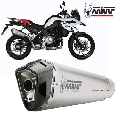 B.033.LDRX Mivv Approved Exhaust Muffler Delta Race Steel for BMW F 750 GS 2018 > 2023