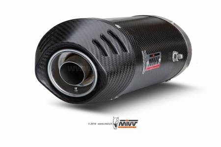 UD.021.L3C Mivv Exhaust Mufflers Oval Carbon Underseat for Ducati 1098 2007 > 2011
