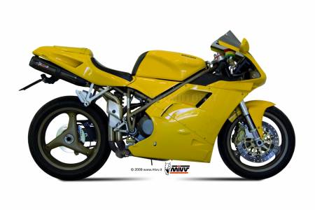 UD.005.L9 Mivv Approved Exhaust Mufflers Suono Black Underseat for Ducati 748 1994 > 2003