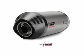Mivv Exhaust Mufflers Oval Titanium Carbon Cap Underseat Ducati 848 2007 > 2013