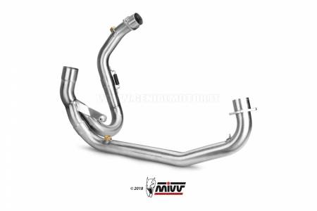 D.022.C1 Mivv No Kat Link Pipe Downpipe Steel for Ducati Hypermotard 1100 2007 > 2009