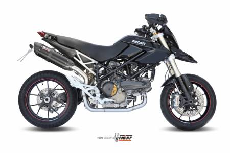 D.022.L9 Mivv Exhaust Muffler Suono Black Steel for Ducati Hypermotard 1100 2007 > 2009