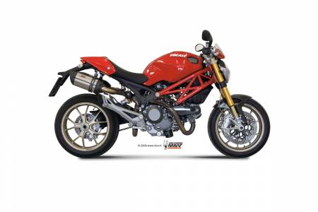 D.025.L7 2 Tubos De Escape Silenciador MIVV Suono para Ducati Monster 1100 2008 > 2010