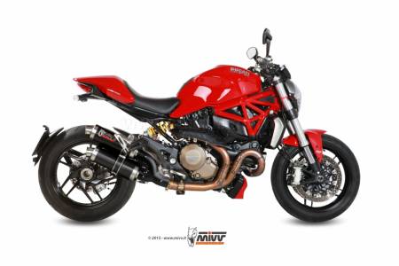D.031.L2S 2 Pot D'Echappament MIVV GP Carbone pour Ducati Monster 1200 2014 > 2016