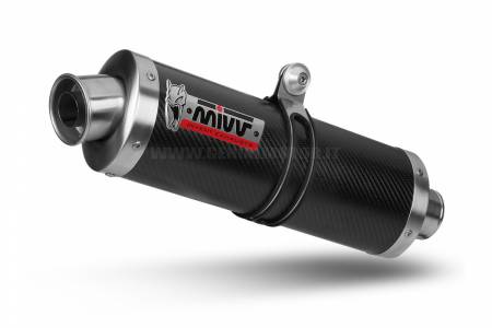 AD.001.L3 Mivv Approved Exhaust Mufflers Oval Carbon High Ducati Monster 600 1993 > 1998