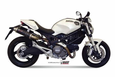 D.023.L2S 2 Tubos De Escape Silenciador MIVV GP Carbono Ducati Monster 696 2008 > 2014