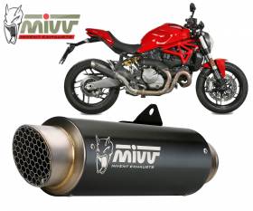 Mivv Exhaust Muffler Gp Pro Black Steel Black for DUCATI MONSTER 821 2018 > 2020