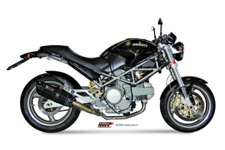 D.018.L9 2 Auspuff Kat MIVV Suono Schwarz Edelstahl fur Ducati Monster S4 2001 > 2003