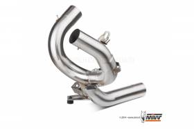 Mivv No Kat Link Pipe Downpipe Steel for Ducati Multistrada 1200 2010 > 2014