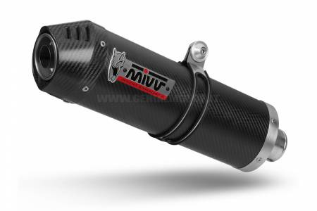 D.027.L3C Mivv Exhaust Muffler Oval Carbon Fiber for Ducati Multistrada 1200 2010 > 2014