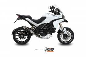 Mivv Exhaust Muffler GP Black Steel for Ducati Multistrada 1200 2010 > 2014
