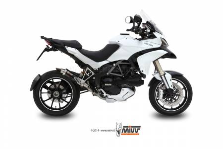 D.027.LXB Pot D Echappament MIVV GP Noir Inox pour Ducati Multistrada 1200 2010 > 2014