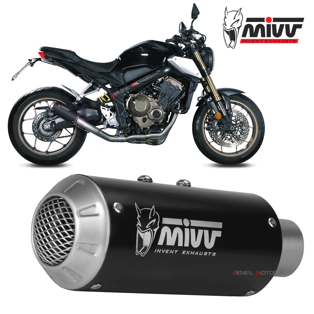Complete exhaust system MIVV MK3 black stainless steel black Honda CB 650 R  2019