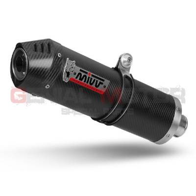 H.064.LEC Mivv Exhaust Muffler Oval Carbon with Carbon Cap for Honda Vfr 800 F 2014 > 2020