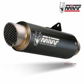 Mivv Exhaust Muffler GP PRO Black Inox black kat for KAWASAKI NINJA 125 2019 > 2024