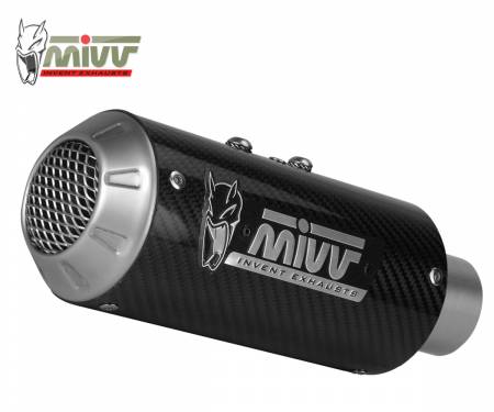 K.048.SM3C Mivv Exhaust Muffler MK3 Carbon for KAWASAKI NINJA 125 2019 > 2024