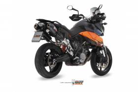 Mivv Exhaust Mufflers Oval Carbon for Ktm 990 Supermoto Smt 2009 > 2013