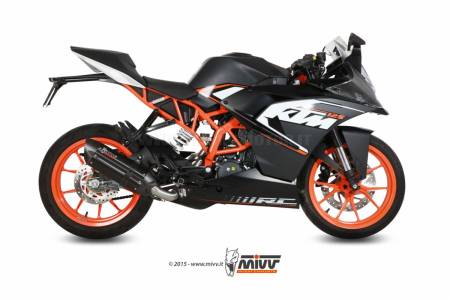 KT.016.L9 Mivv Complete Exhaust Suono Black Stainless Steel for Ktm Rc 125 2014 > 2020