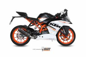 Mivv Complete Exhaust Suono Black Stainless Steel for Ktm Rc 390 2014 > 2016