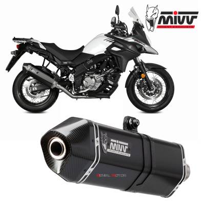 S.049.LRB Mivv Exhaust Muffler Speed Edge Black Inox black for SUZUKI V-STROM 650 / XT 2017 > 2023