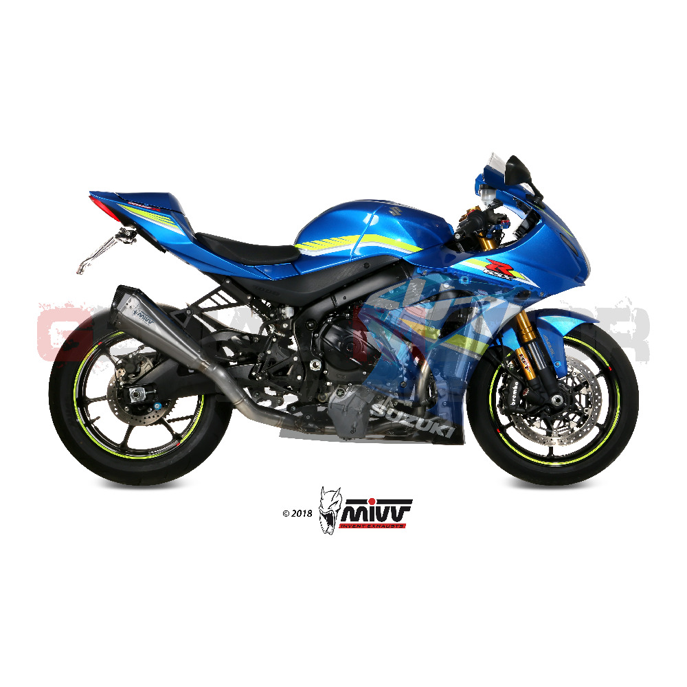 gsxr1000r （L7〜）mivv デルタレース　ドライカーボン Mivv Evo Complete System Delta Race Titanium for Suzuki GSX-R 1000
