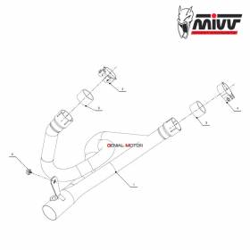 Mivv No Kat Link Pipe Downpipe Stainless Steel for Suzuki Sv 650 2003