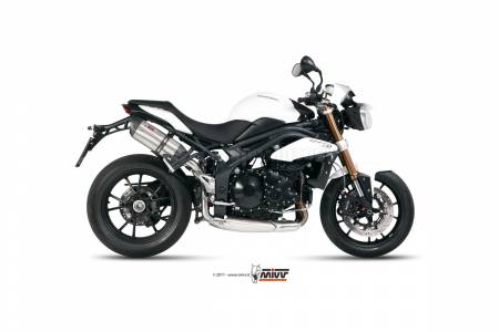 AT.012.L7 Mivv Approved Exhaust Mufflers Suono High for Triumph Speed Triple 2011 > 2015