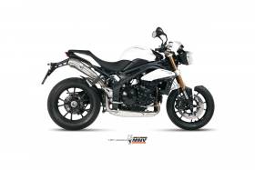 Mivv Approved Exhaust Mufflers Ghibli High for Triumph Speed Triple 2011 > 2015