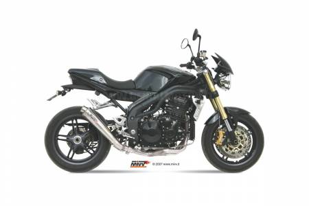 T.005.LC3 Mivv Exhaust Muffler X-cone Stainless Steel for Triumph Speed Triple 2005 > 2006