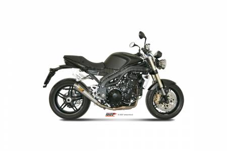 T.008.LC3 Mivv Exhaust Muffler X-cone Steel Low for Triumph Speed Triple 2007 > 2010