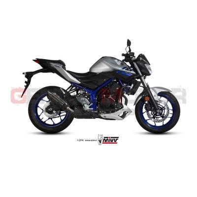 Y.055.L9 Mivv Exhaust Muffler Suono Black Stainless Steel for Yamaha Mt-03 2016 > 2024