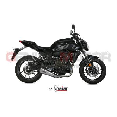 Y.044.LDRX Mivv Complete Exhaust Delta Race Stainless Steel for Yamaha Mt-07 2014 > 2020