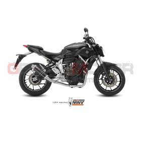 Mivv Complete Exhaust GP Black Stainless Steel High for Yamaha Mt-07 2014 > 2020