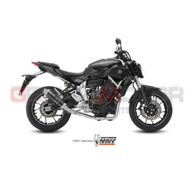 Y.045.LXB Mivv Complete Exhaust GP Black Stainless Steel High for Yamaha Mt-07 2014 > 2020