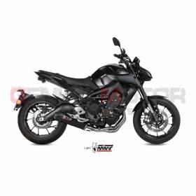 Mivv Complete Exhaust Oval Carbon with Carbon Cap for Yamaha Mt-09 2013 > 2020