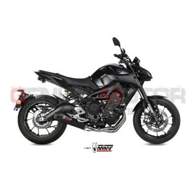 Y.042.L3C Mivv Complete Exhaust Oval Carbon with Carbon Cap for Yamaha Mt-09 2013 > 2020