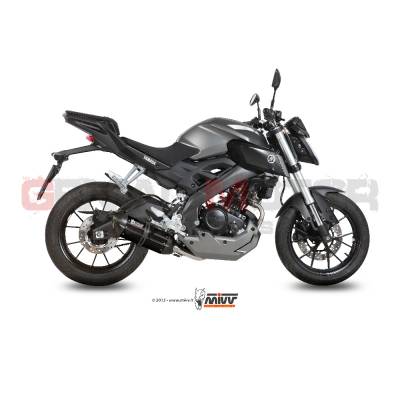 Y.047.L9 Mivv Complete Exhaust Suono Black Stainless Steel for Yamaha Mt-125 2015 > 2019