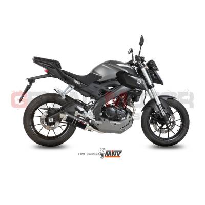 Y.047.LXB Mivv Complete Exhaust GP Black Stainless Steel for Yamaha Mt-125 2015 > 2019
