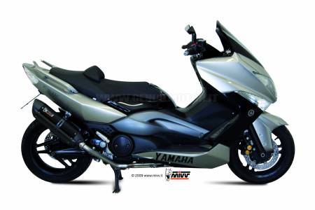 Y.028.L9 Scarico Completo MIVV Suono Nero Acciaio inox per Yamaha T-Max 500 2008 > 2011