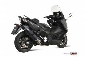 Komplette Auspuffanlage MIVV Speed Edge Schwarz fur Yamaha T-Max 500 2012 > 2016