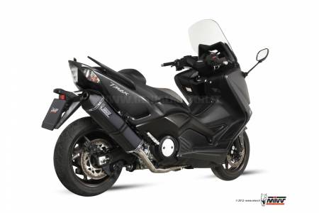 Y.037.LRB Komplette Auspuffanlage MIVV Speed Edge Schwarz fur Yamaha T-Max 530 2012 > 2016