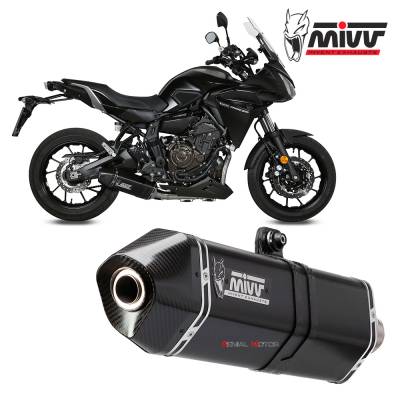 Y.058.LRB Mivv Complete Exhaust Speed Edge Black Inox black for YAMAHA TRACER 700 GT 2016 > 2020
