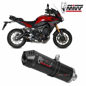 Mivv Complete Exhaust Oval Carbon Fiber with Carbon Cap for YAMAHA TRACER 900 GT 2015 > 2020