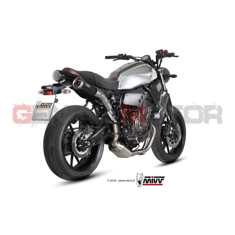 Mivv Complete Exhaust Ghibli Black Steel High for Yamaha XSR 700