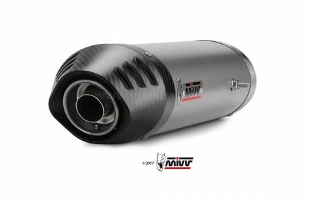 UY.016.L4C Mivv Approved Exhaust Mufflers Oval Titanium Yamaha Yzf 1000 R1 2004 > 2006