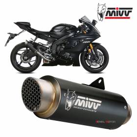 Mivv Exhaust Muffler GP PRO Black Inox black High kat for YAMAHA YZF 600 R6 2017 > 2023