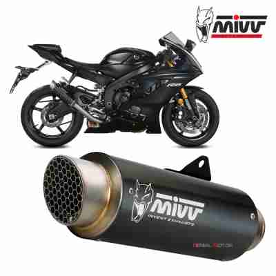 Y.063.LXBP Mivv Exhaust Muffler GP PRO Black Inox black High kat for YAMAHA YZF 600 R6 2017 > 2021